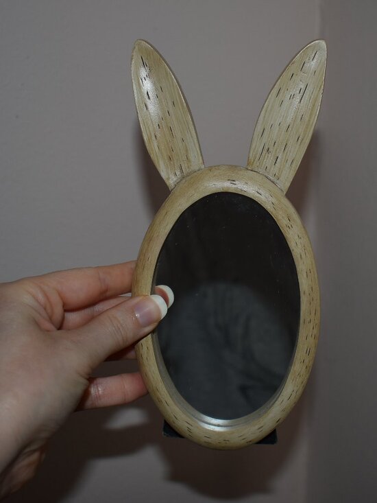 Small Bunny Rabbit Ears Mirror Whimsical Cottage Decor - Picture 8 of 8